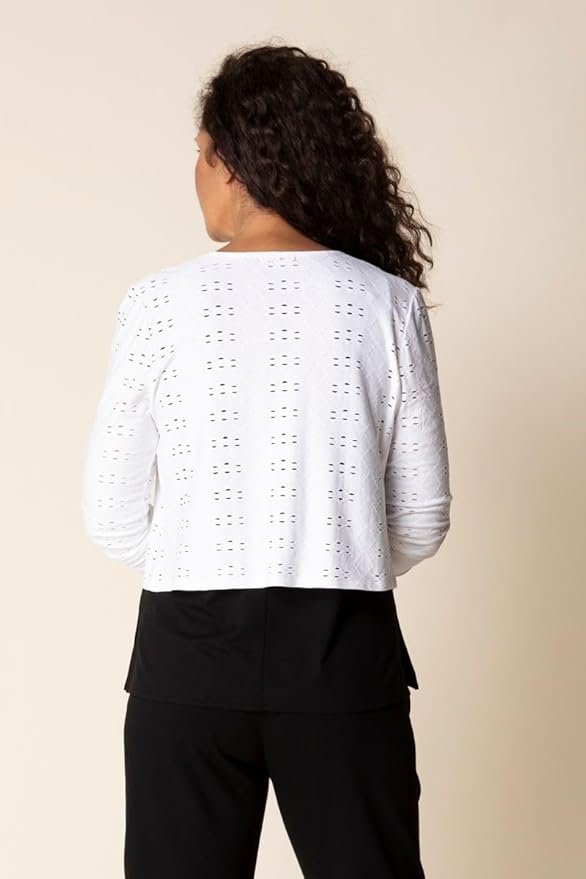 Habitat Eyelet Blooms Open front Jacket