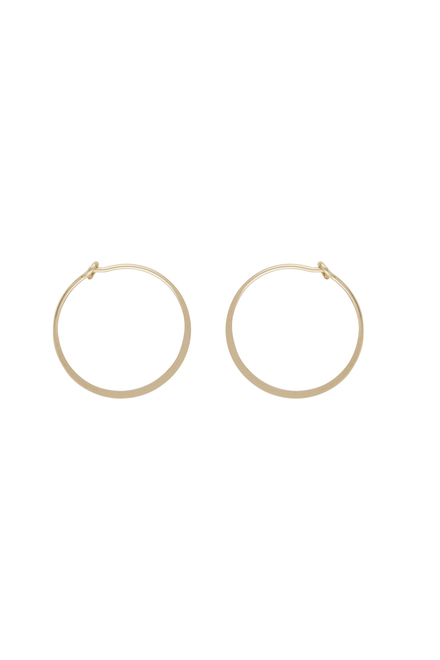 22 Gauge Flat Wire Hoop Earring Available in Sizes 9mm-18mm