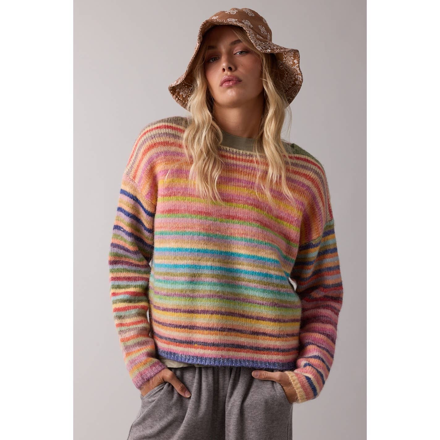 RAINBOW KNIT SWEATER / WL25-11416