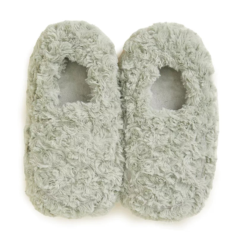Warmies Curly Gray Slippers