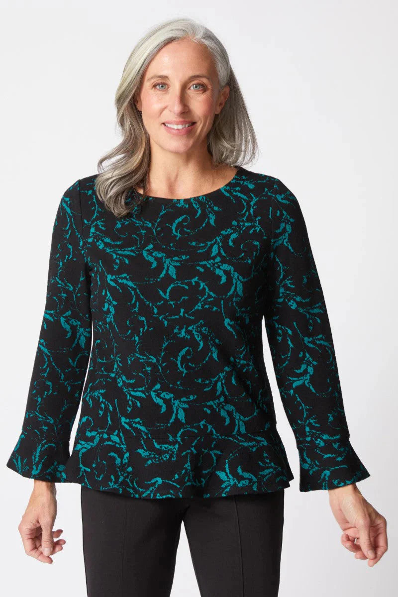 Habitat Jacquard Scroll Peplum Top