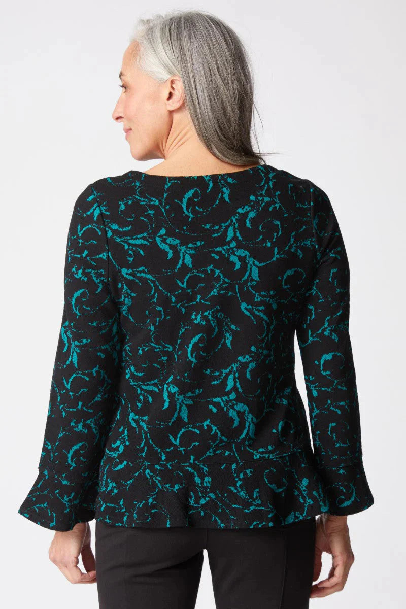 Habitat Jacquard Scroll Peplum Top