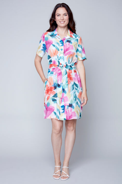 Carre Noir Floral Print Dress