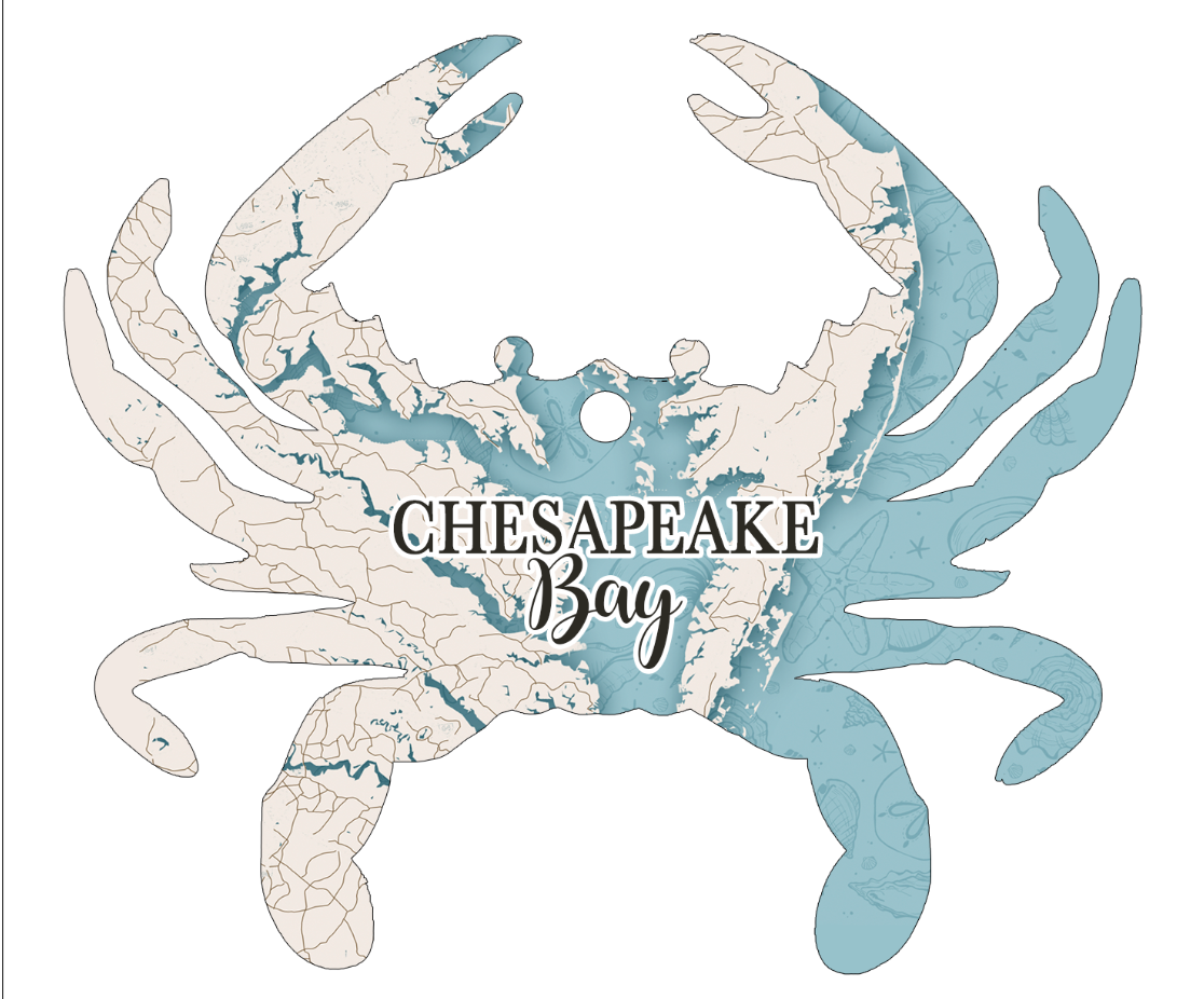 Map Mom Pawson  Crab Ornament