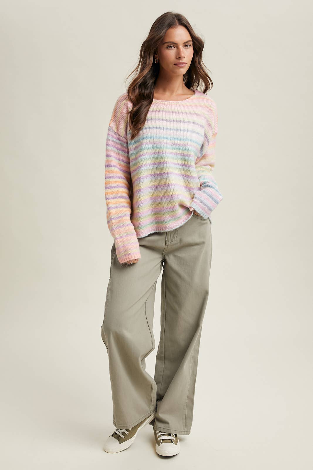 RAINBOW KNIT SWEATER / WL25-11416