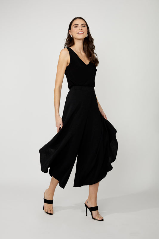 Compli K High Waisted Palazzo Pants Black