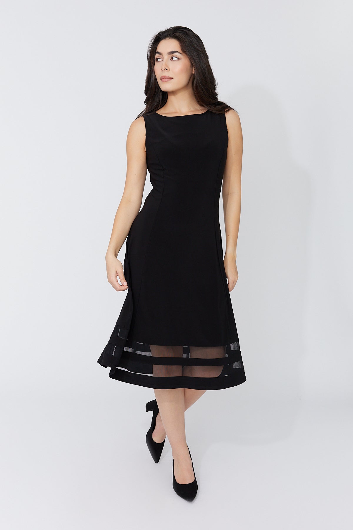 Compli K Elegant A-Line Dress Black