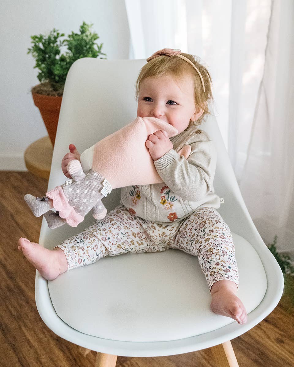 Floral Jersey Stretch Baby Legging Pants  (Organic Cotton)