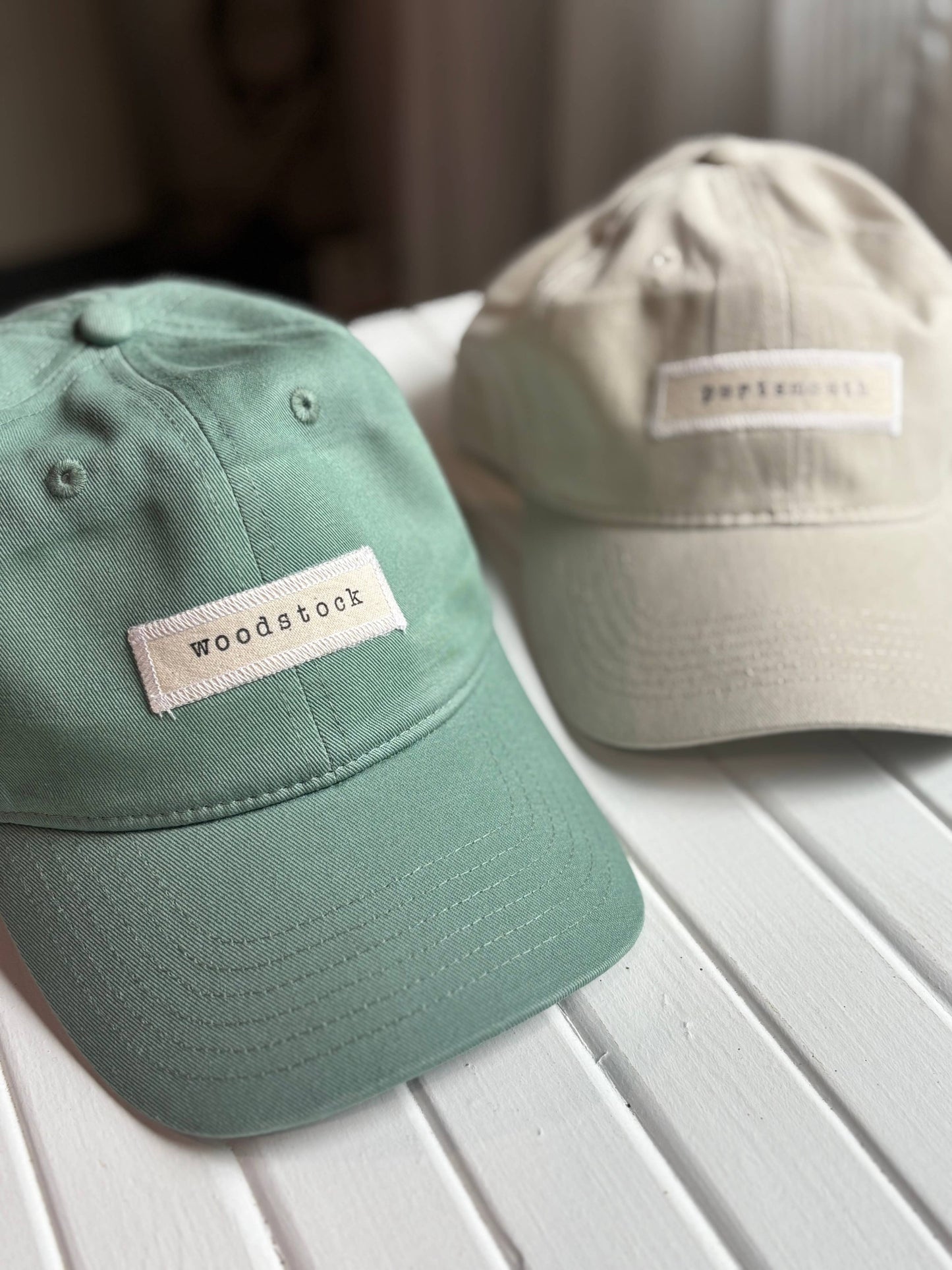 Branford Hand Stamped Baseball Cap - Stone