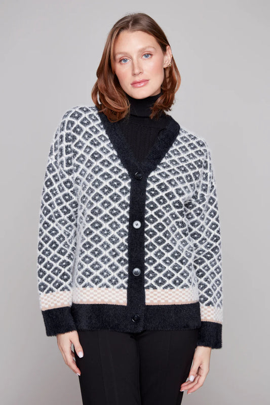 Carre Noir Diamond Cardigan