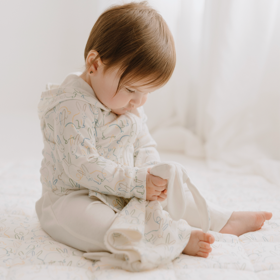 Baby and kid organic hoodie | bunnies organic