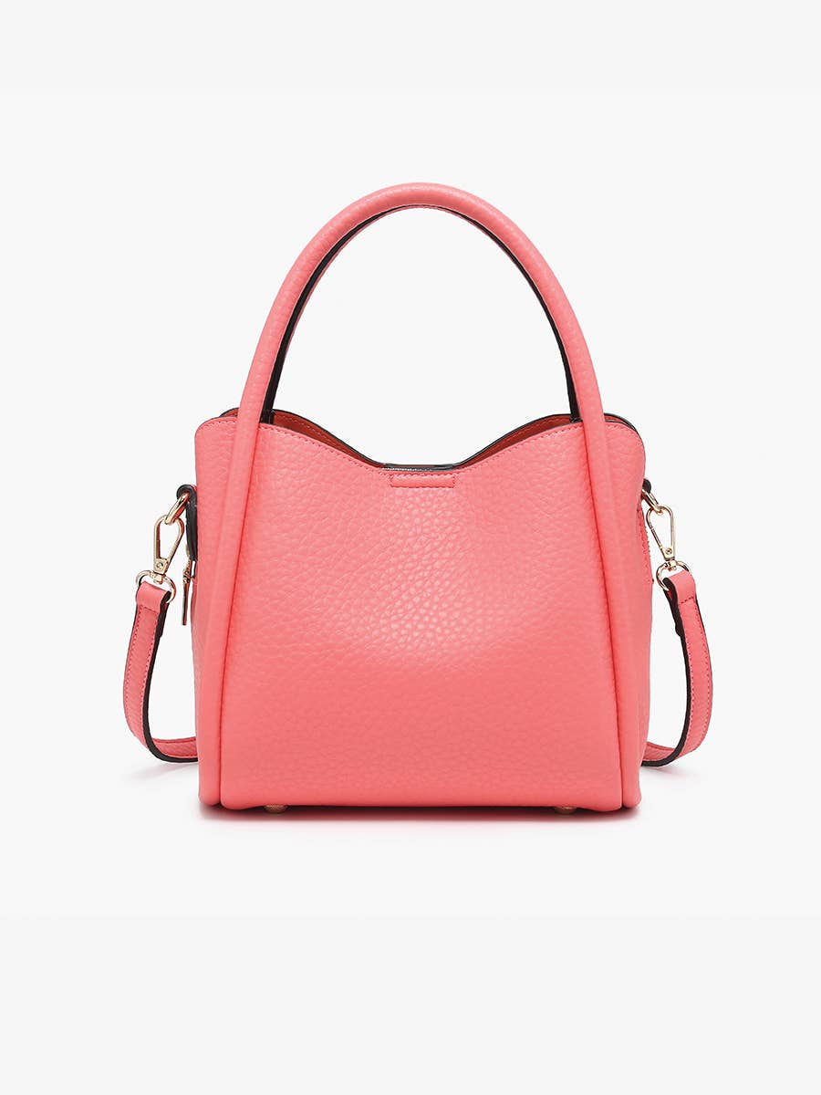 Jen & Co M2533 Ruby 3-Compartment Satchel w/ Dual Handles