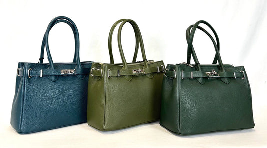 JiJou Capri Leather Structured Handbag