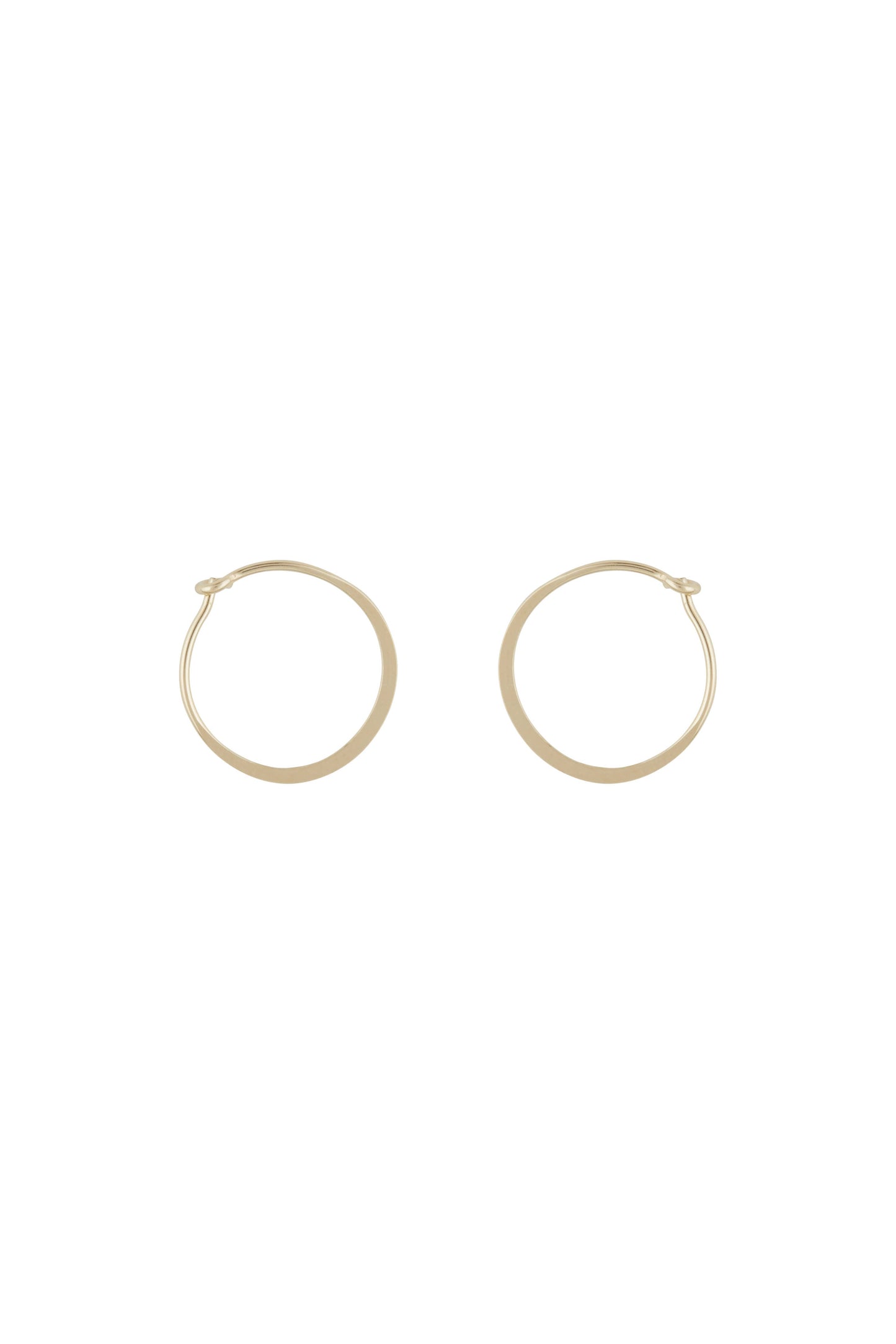 22 Gauge Flat Wire Hoop Earring Available in Sizes 9mm-18mm
