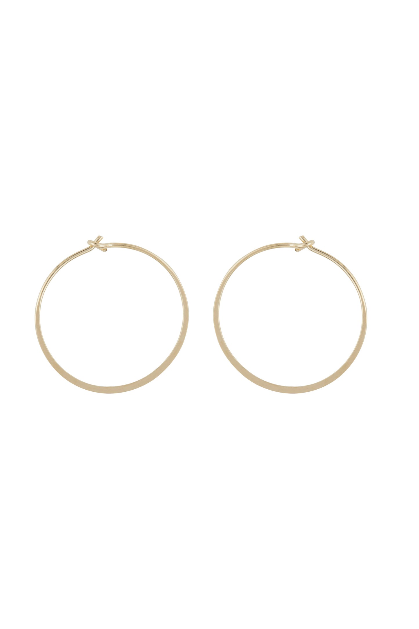 22 Gauge Flat Wire Hoop Earring Available in Sizes 9mm-18mm