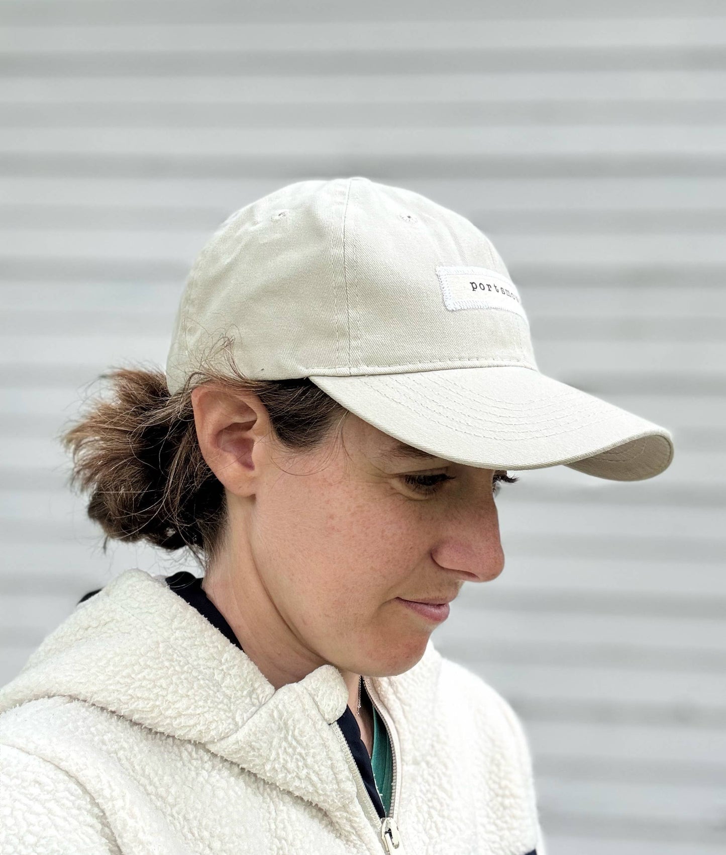 Branford Hand Stamped Baseball Cap - Stone