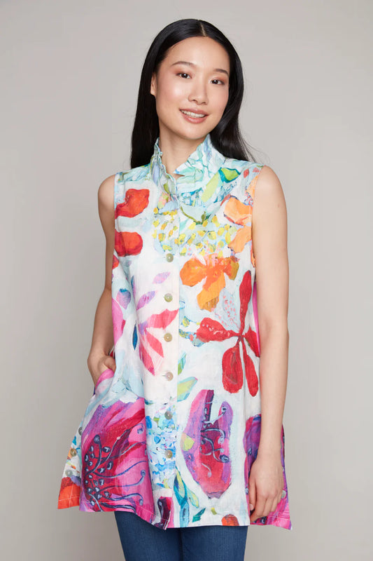 Claire DesJardins  Smattering of Spring Sleeveless Tunic