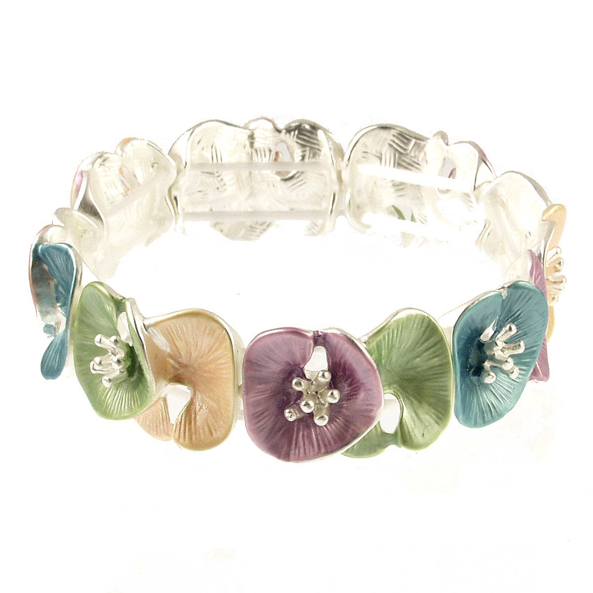 Stretch Bracelet - Lilypad Bracelet, Multiple Colors, 7.25"