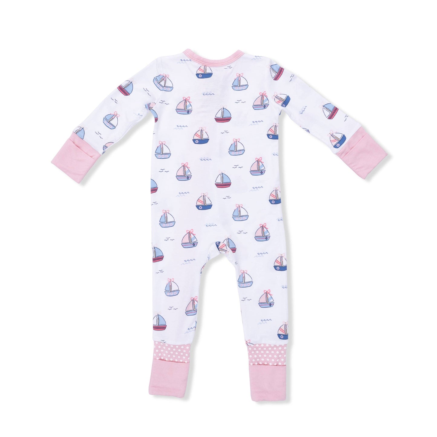 Bubbly Sailboats Pink - Convertible Romper