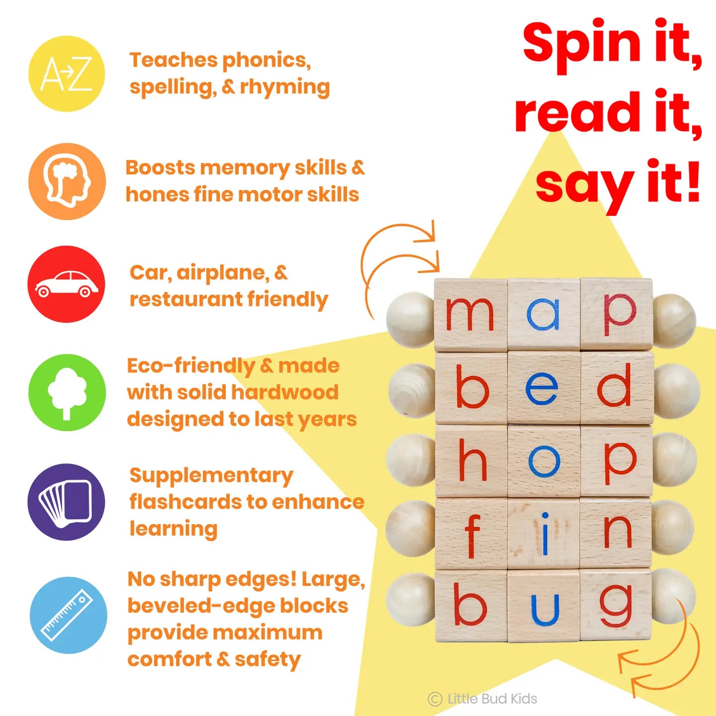 Montessori Phonic Spin and Read Blocks