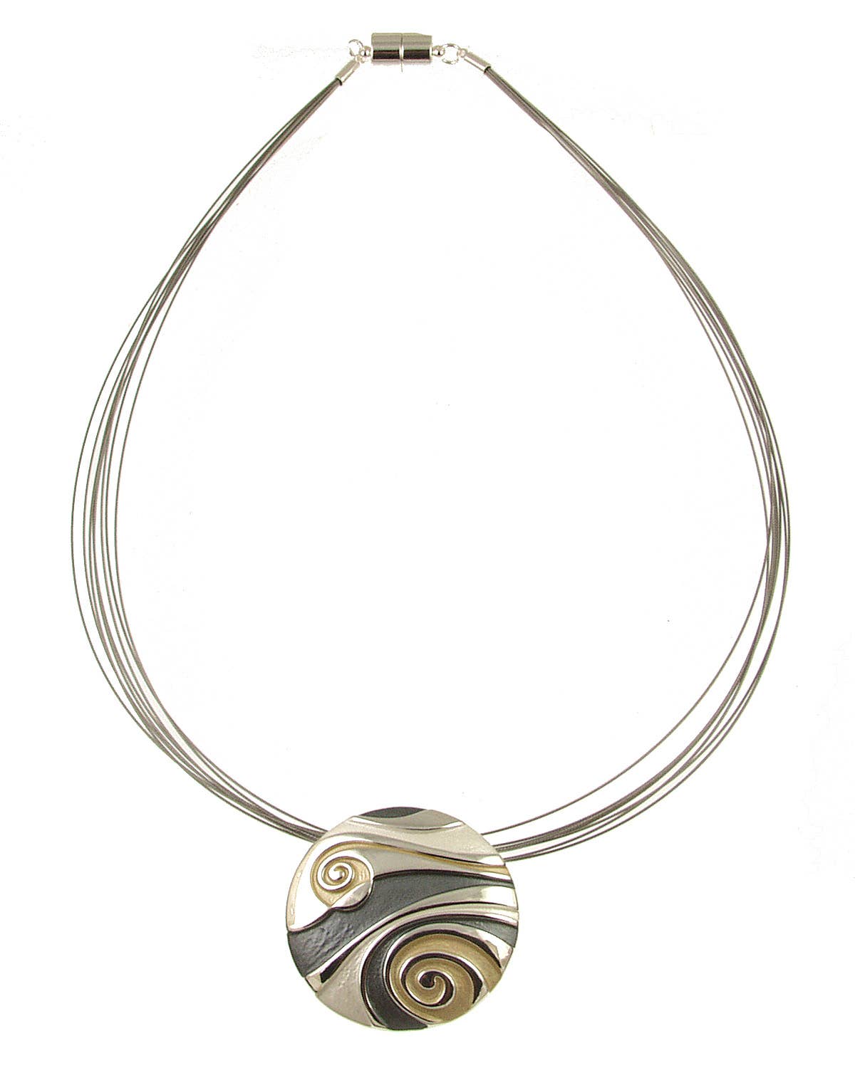 Swirl Wire Pendant | Blues, Silver/Gold, Aqua/Green