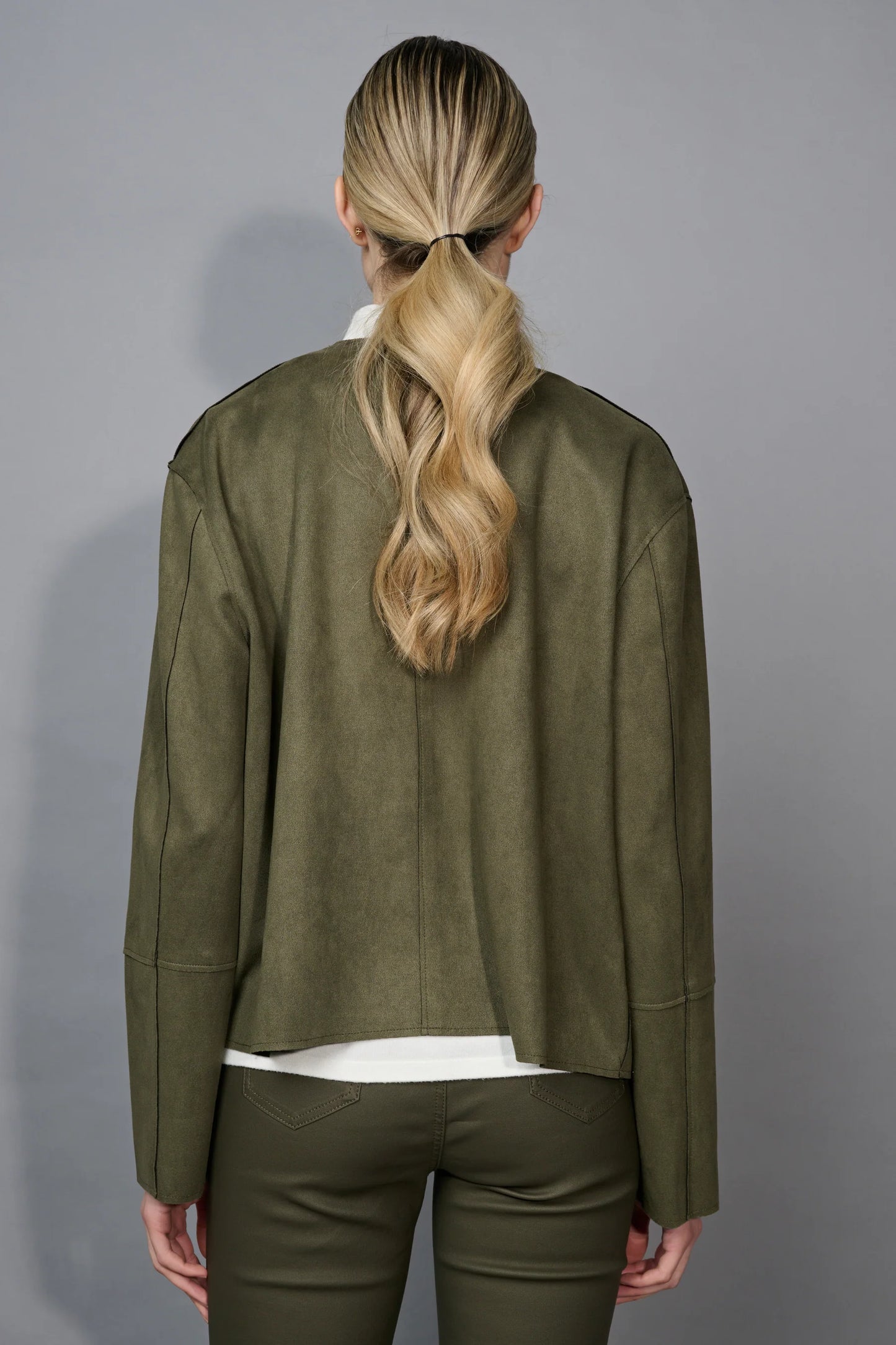 Picadilly Crew Neck Button Front Jacket