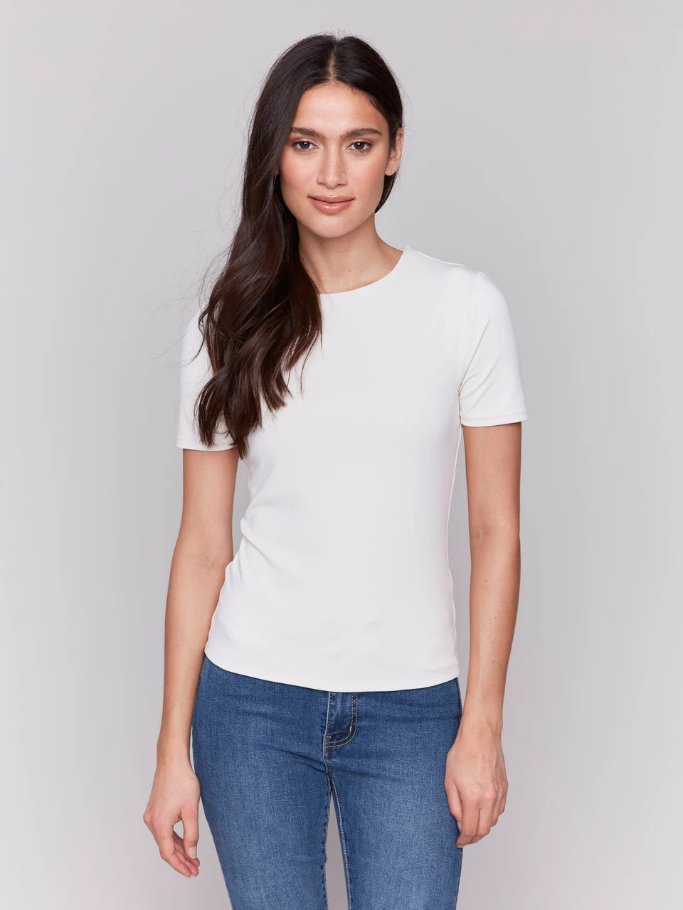 Charlie B Double Cloth Short Sleeve Tee