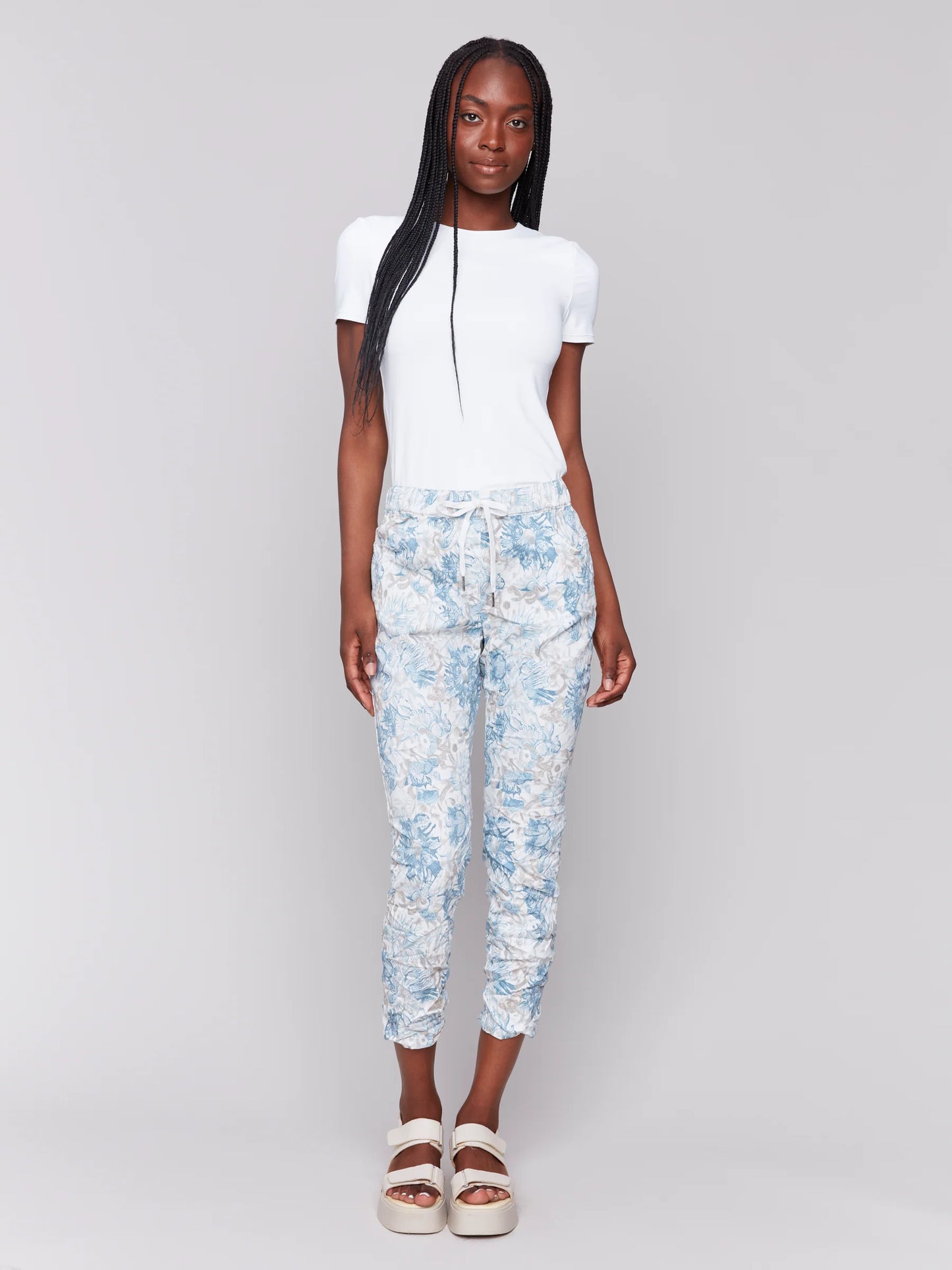 Charlie B Bengaline Pants in Coastal