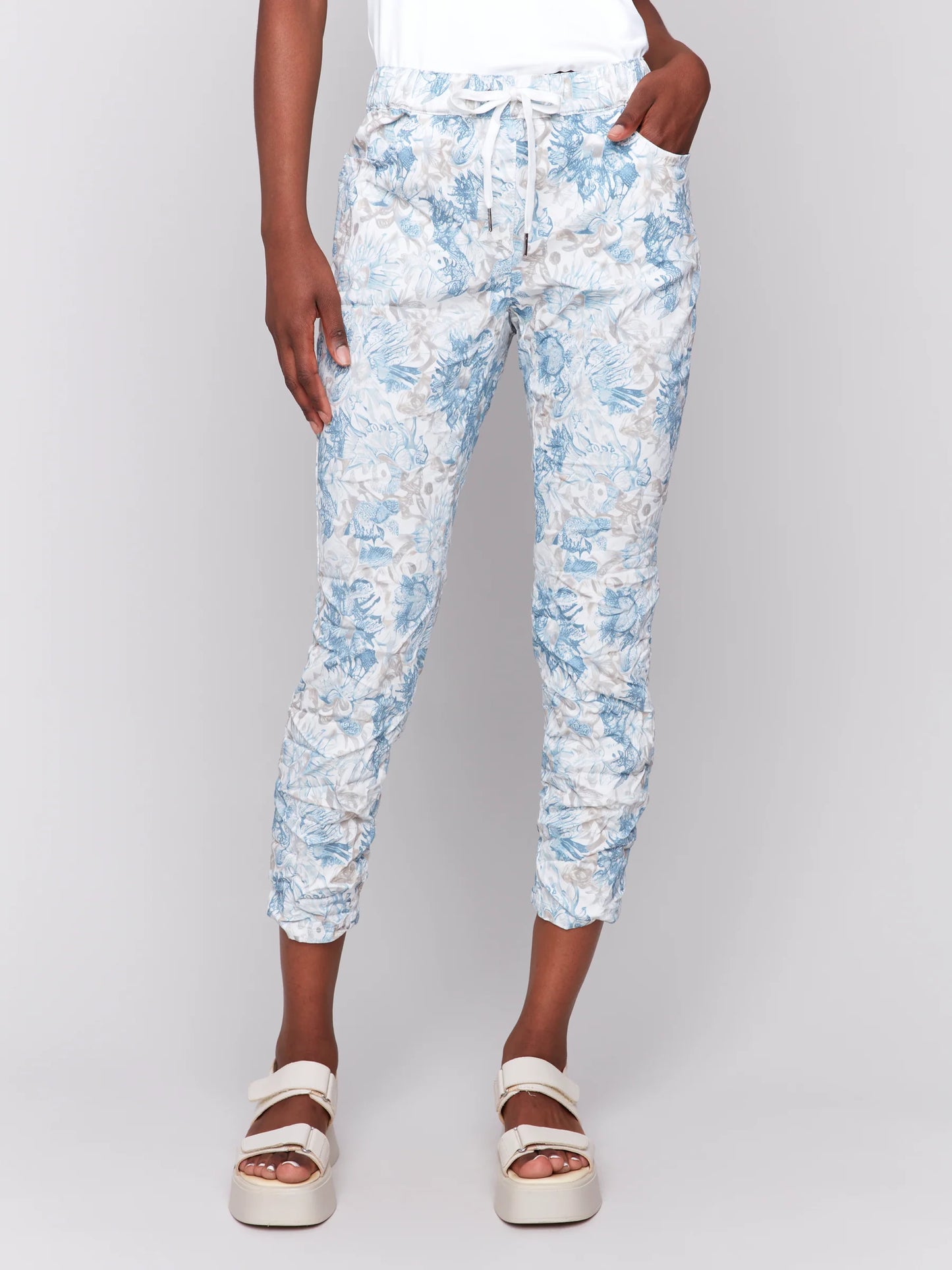 Charlie B Bengaline Pants in Coastal