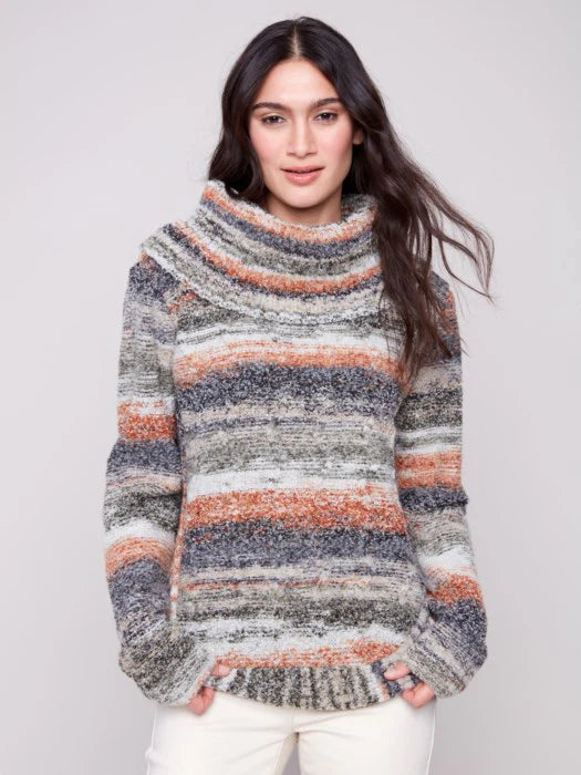 Charlie B Autumn Cowl Neck Sweater