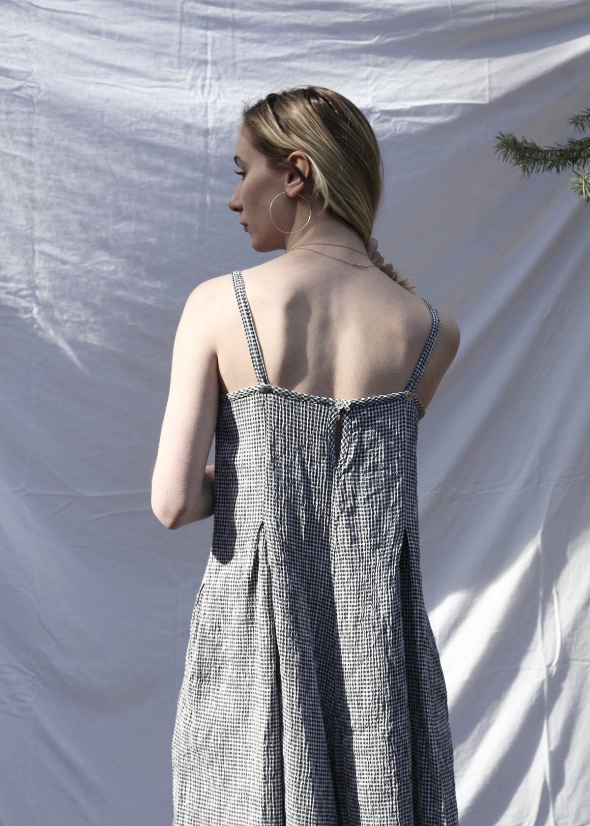 Cut loose Crinkle Check Jumpsuit