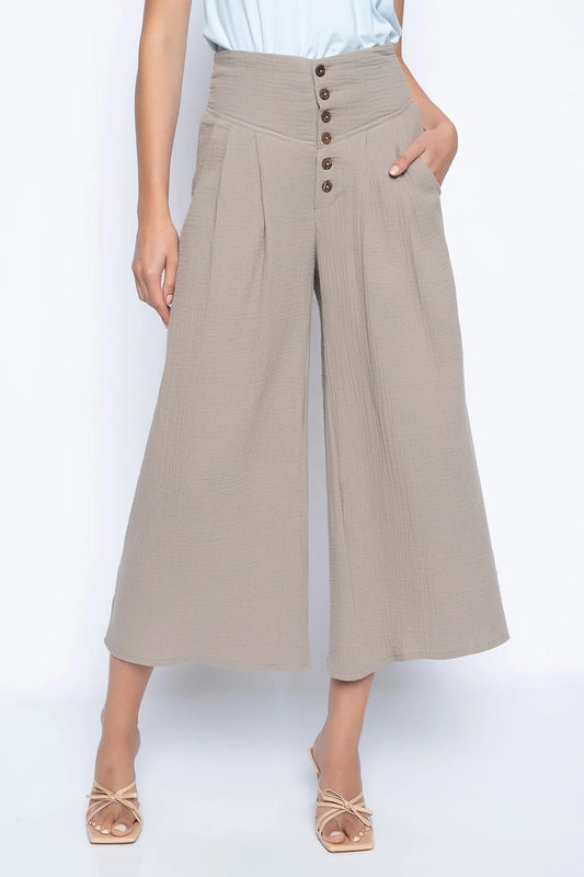 Picadilly Taupe Wide Leg Pants
