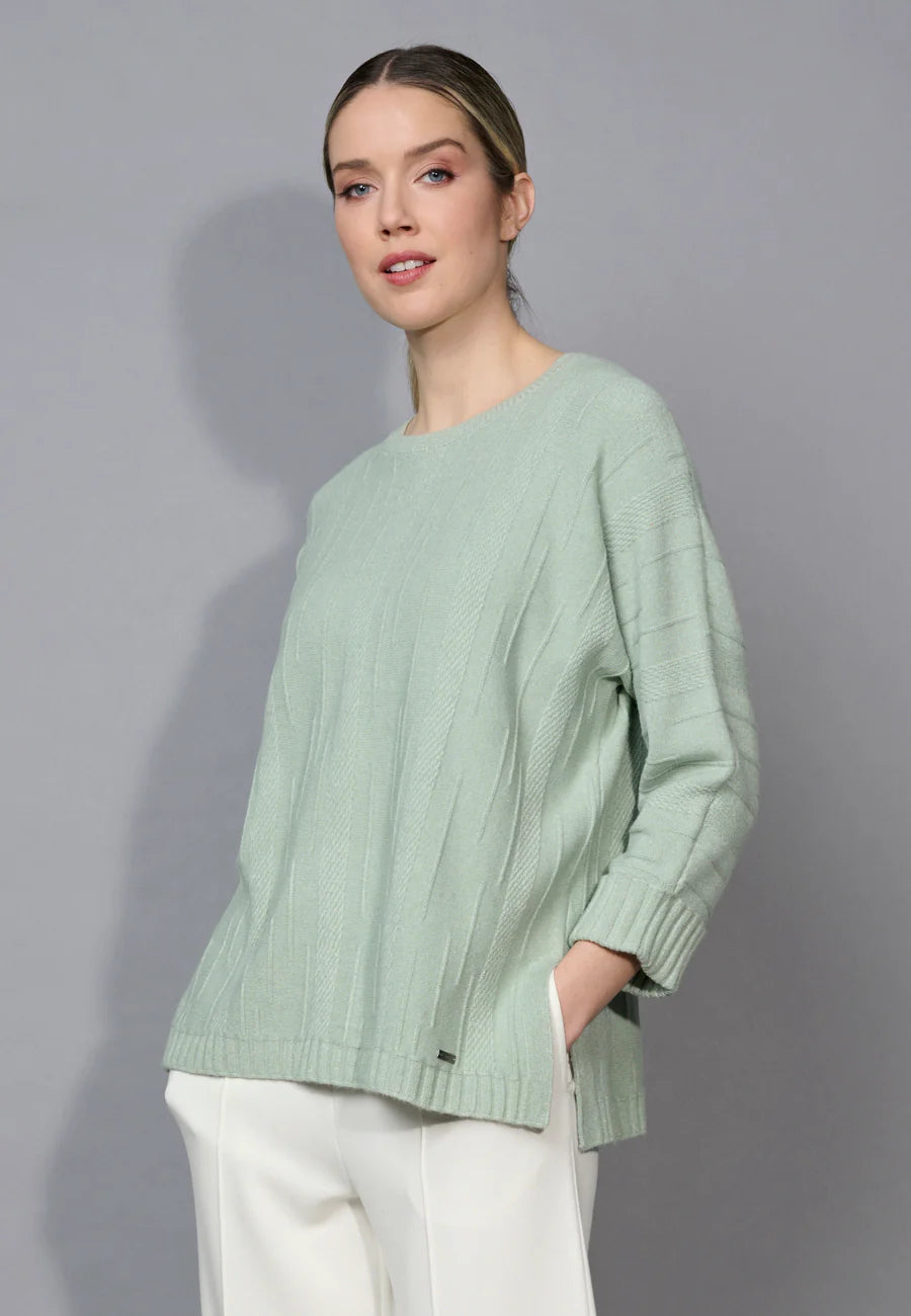 Picadilly 3/4 Sleeve Sweater Dusty Jade