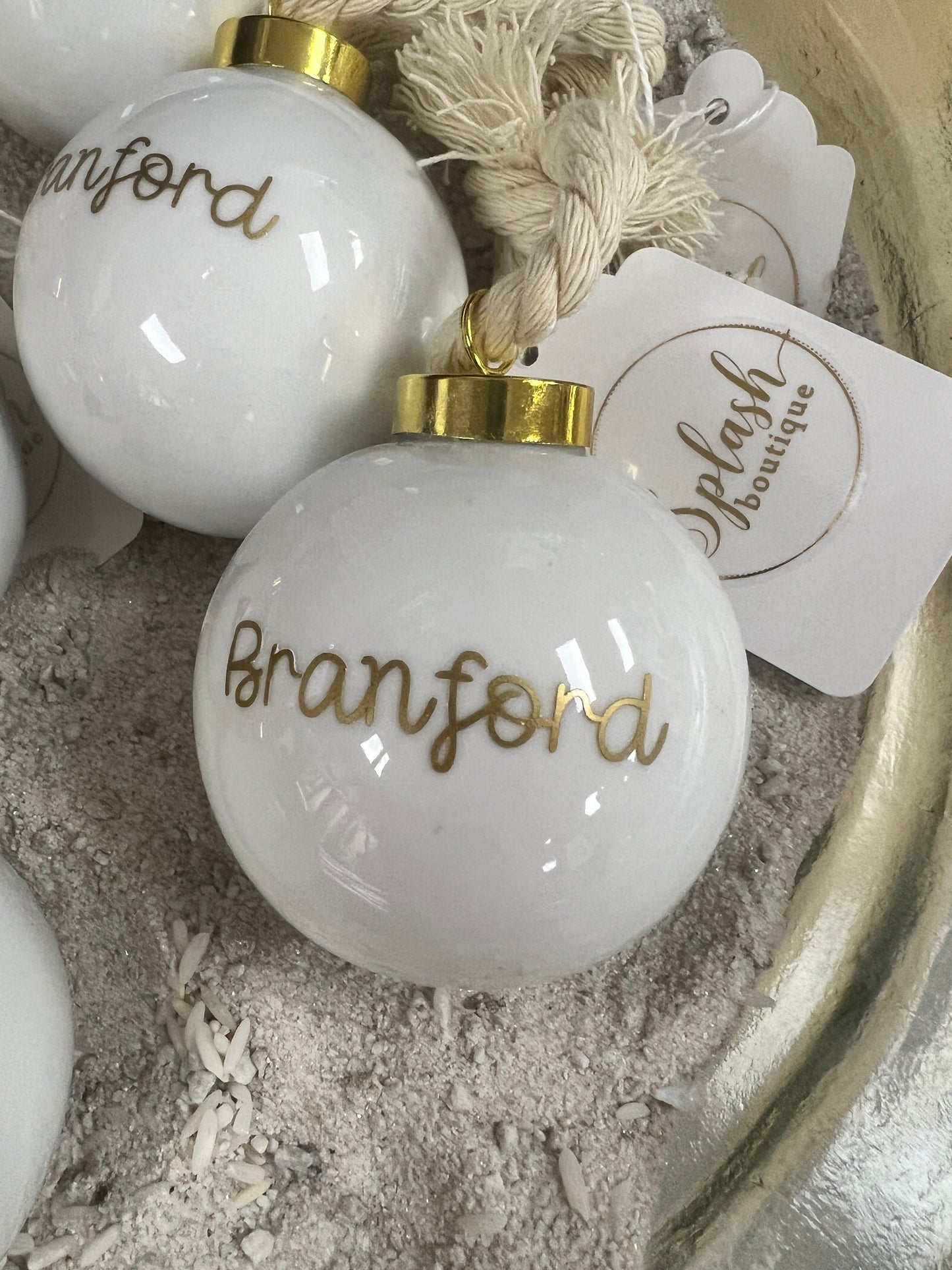 Branford Glass Ball Ornaments