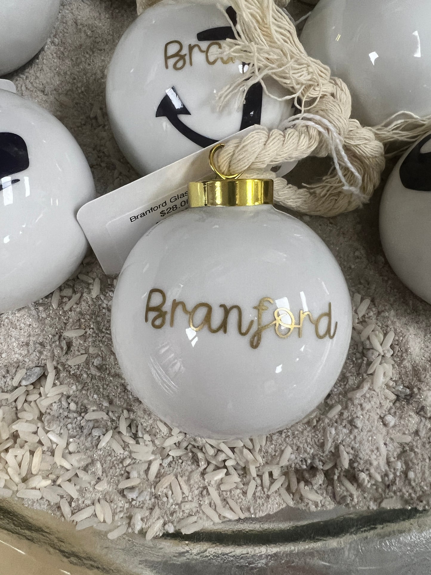 Branford Glass Ball Ornaments