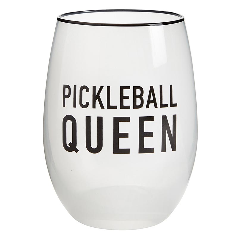 Pickleball Queen Wine Glass