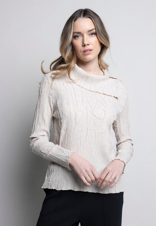 Picadilly Split Collar Embossed Shirt