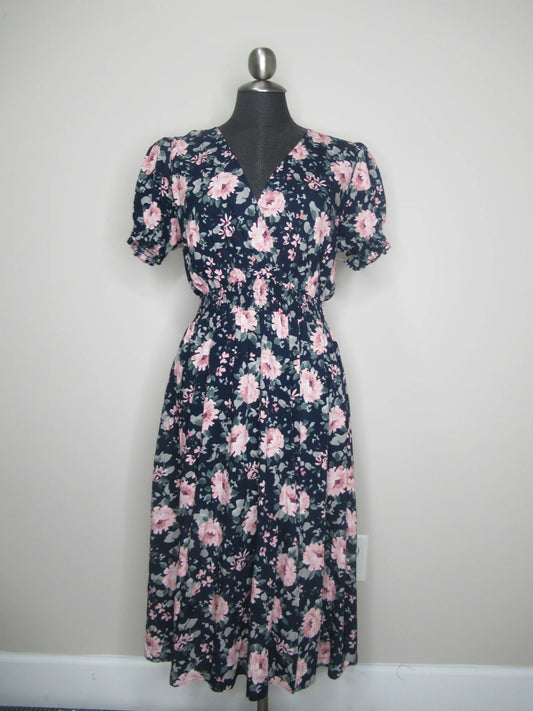 Papillon Floral Elastic Waist Dress