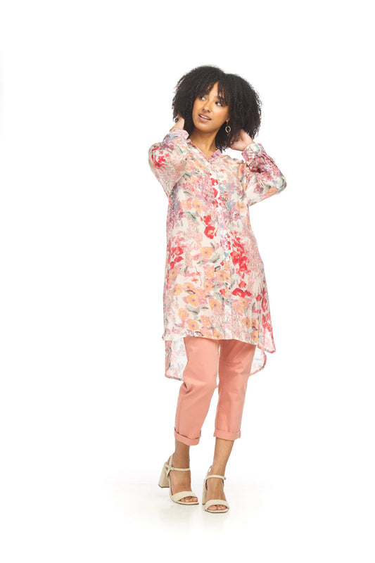 Papillon Floral Button Front Tunic