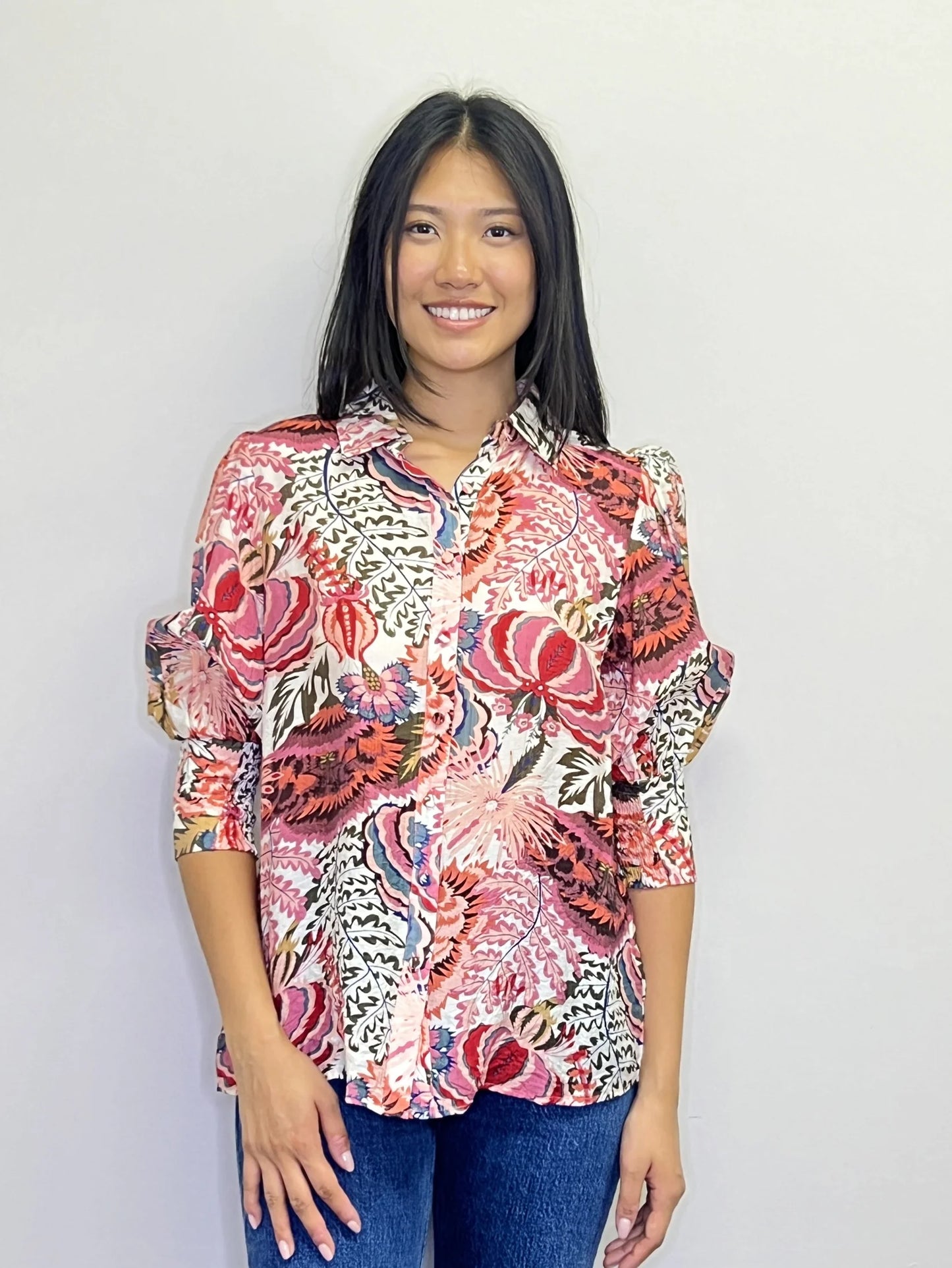 Papillon Bold Floral Blouse