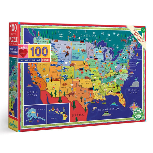 eeBoo Map of the United States