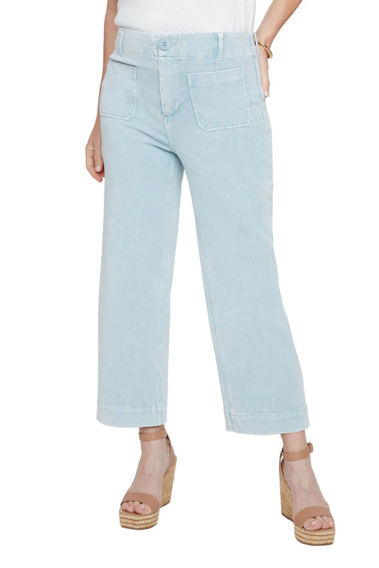 Renuar Wide Leg Crops Chambray