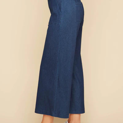Renuar Wide Leg Knit Denim Pants