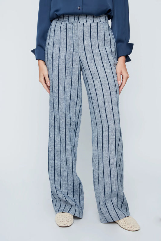 Renuar Striped Linen Pants