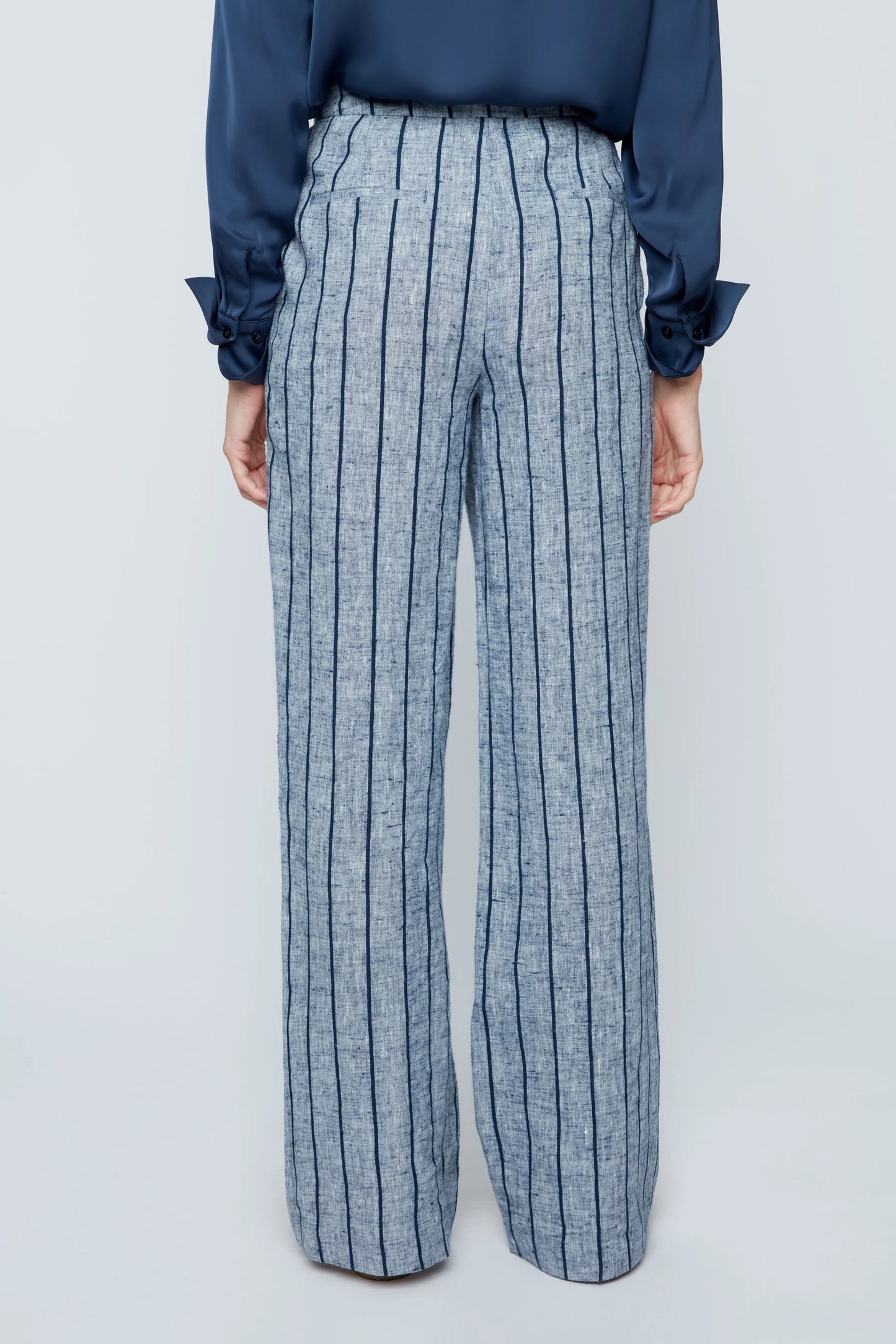 Renuar Striped Linen Pants