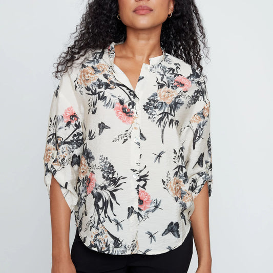 Renuar Butterfly Floral Blouse