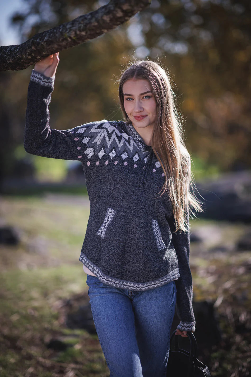 Papillon Gray Ikat Sweater