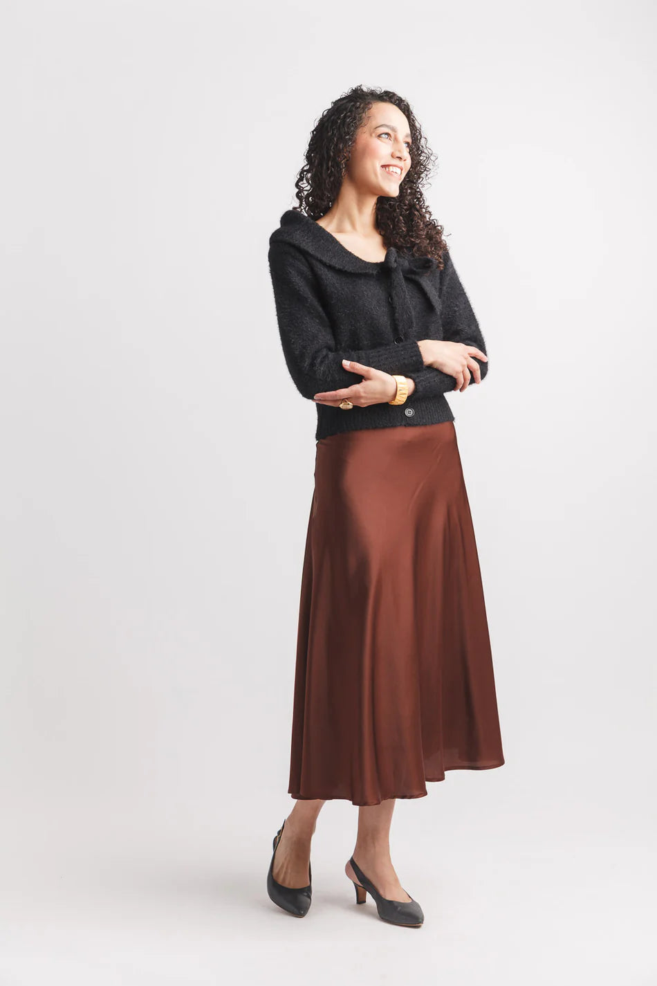 Papillon Boat Neck Cardigan with Bow