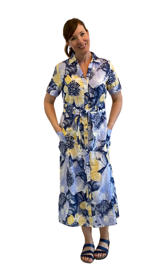 Liv Navy Shirt Dress