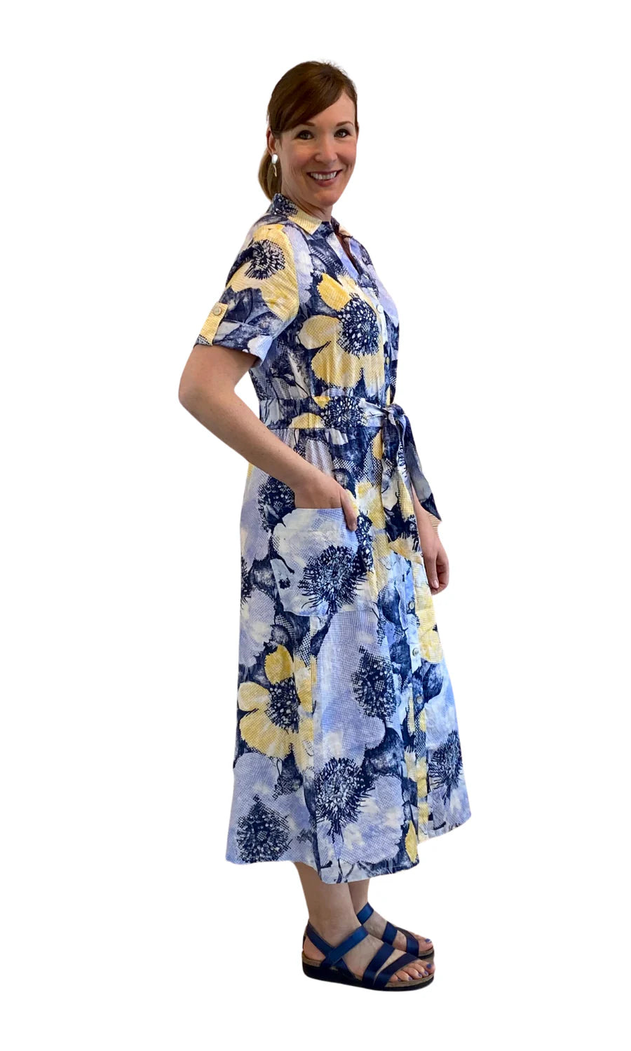 Liv Navy Shirt Dress